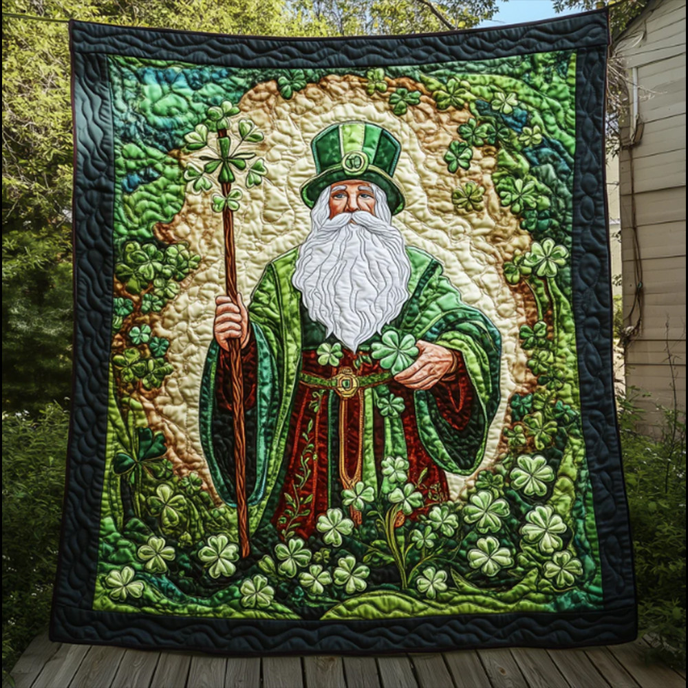 Godness Blessing For Everyone Saint Patrick Day Quilt Blanket Best Gift For Irish