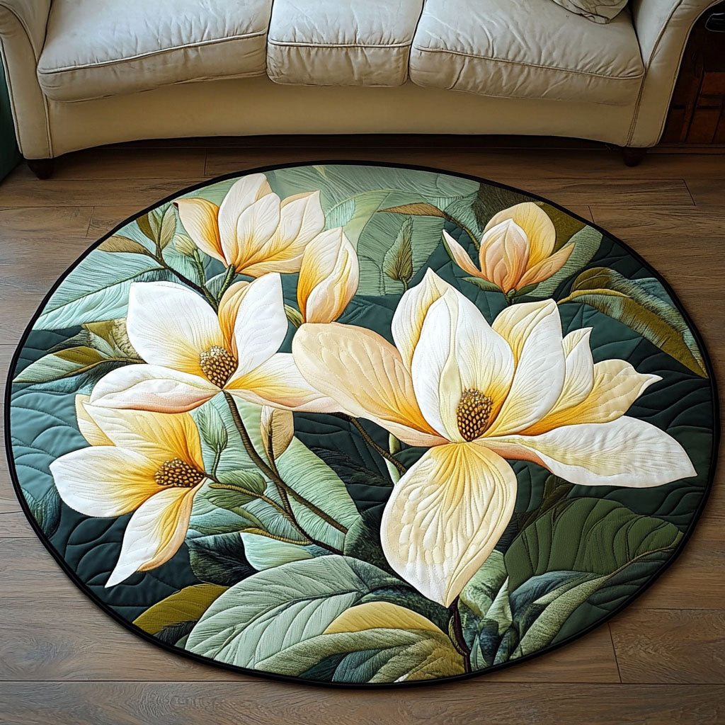 Golden Bloom Quilted Round Mat Front Door Idea Sunflower Theme Gifts