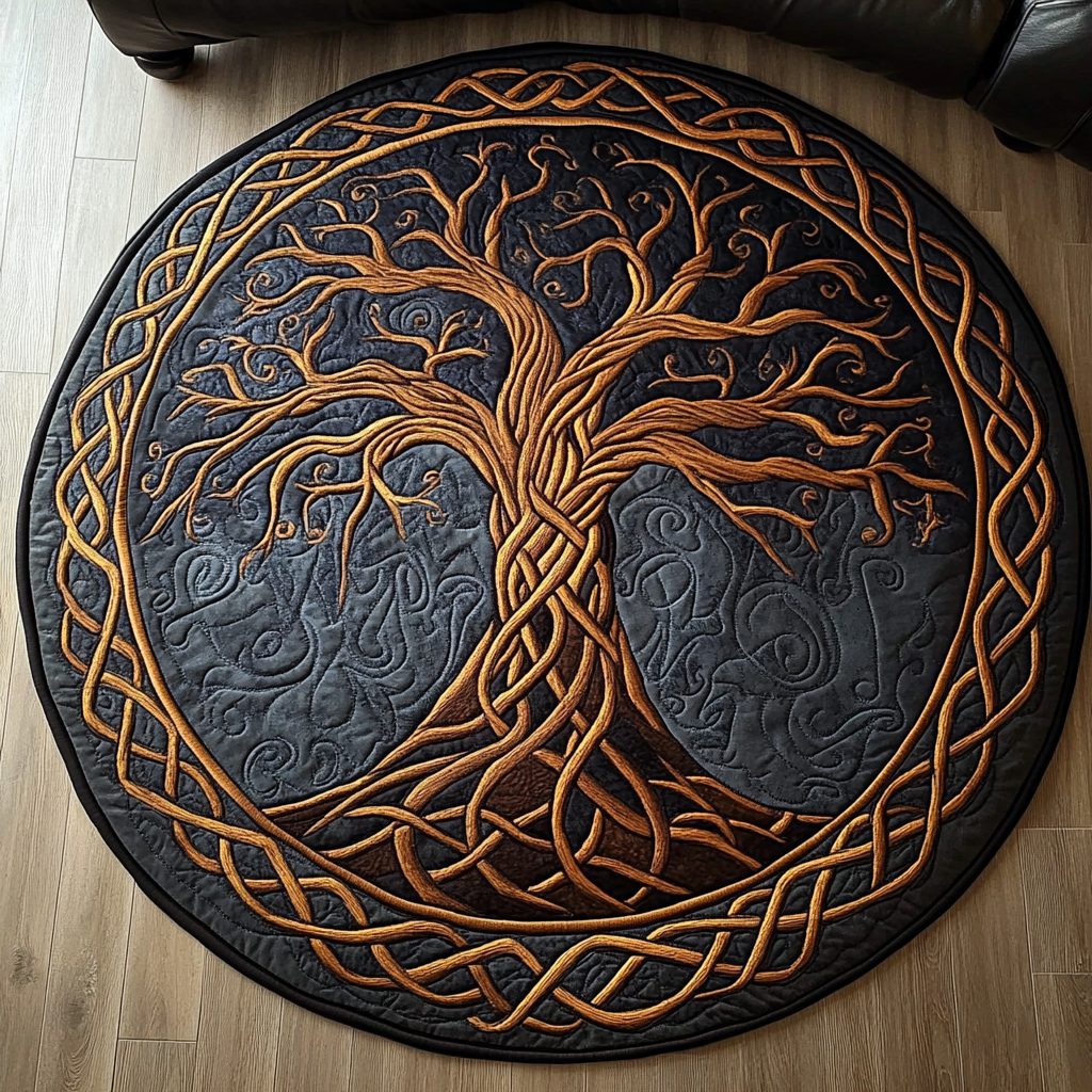 Golden Canopy Quilted Round Mat Entrance Way Ideas Gifts For Mom And Dad Christmas