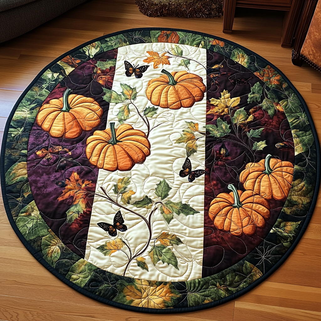 Golden Harvest Quilted Round Mat Outdoor Decor Good Christmas Gifts For Grandparents