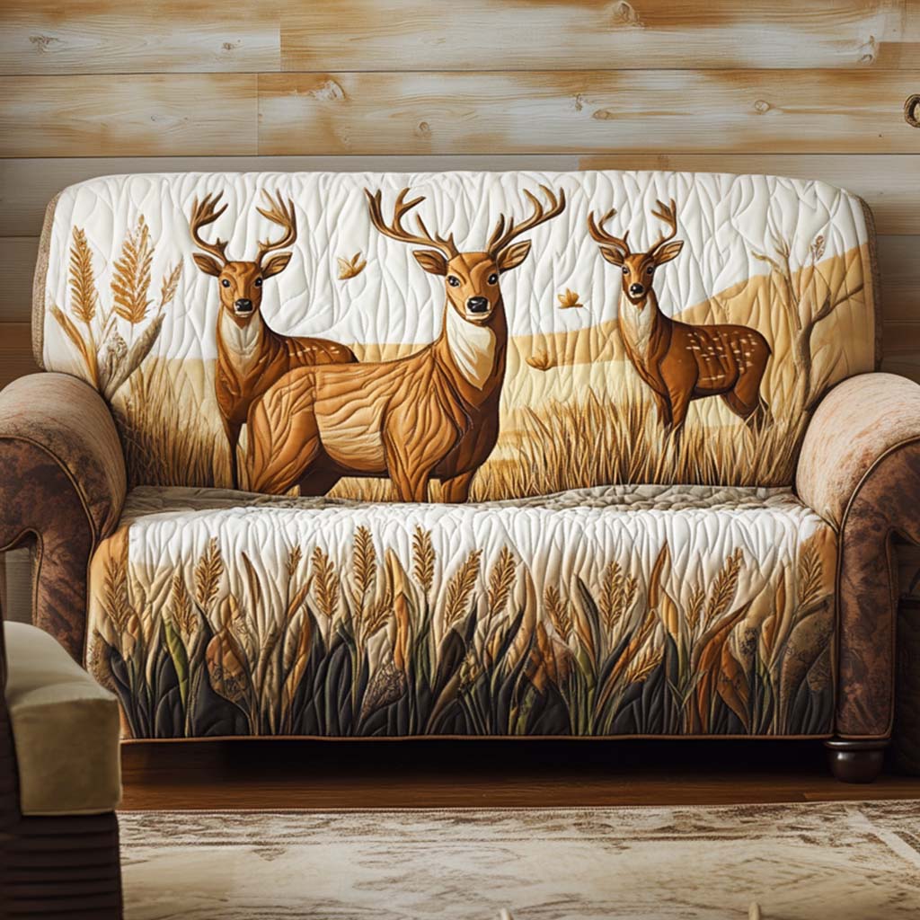 Golden Meadow Quilted Sofa Cover Sofa Seat Covers Top Gifts For Deer Hunters