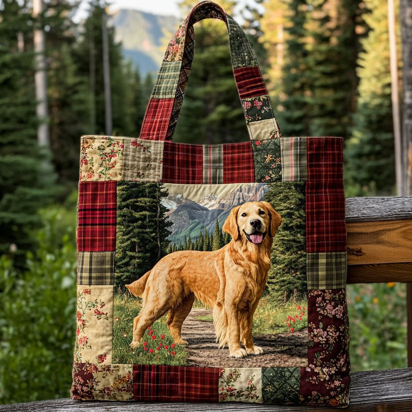 Golden Retriever Christmas Spirit Quilted Tote Bag Christmas Gifts For Labrador Lovers