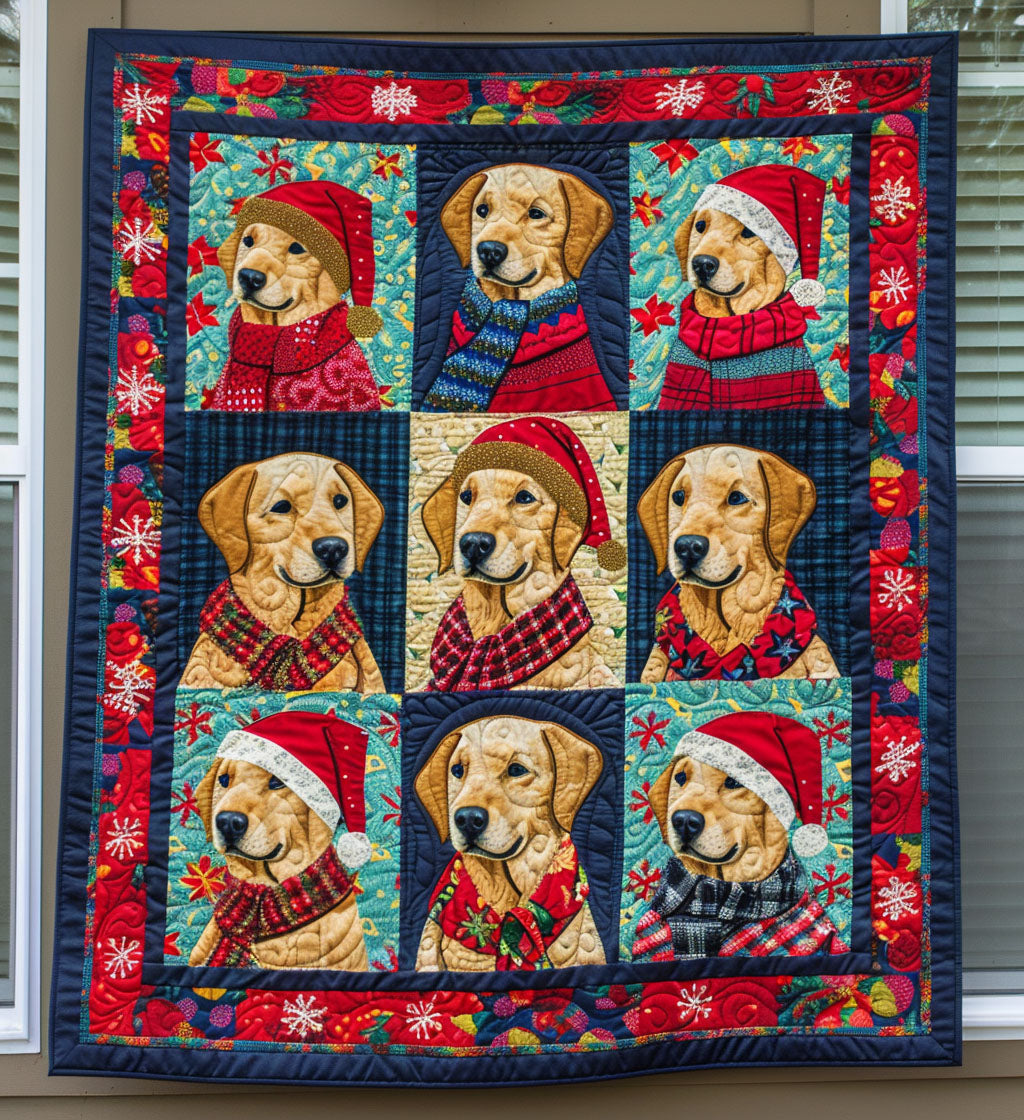 Golden Retriever Comfort Quilted Blanket Holiday Season Duvet Cover Set Christmas Gifts For Dad