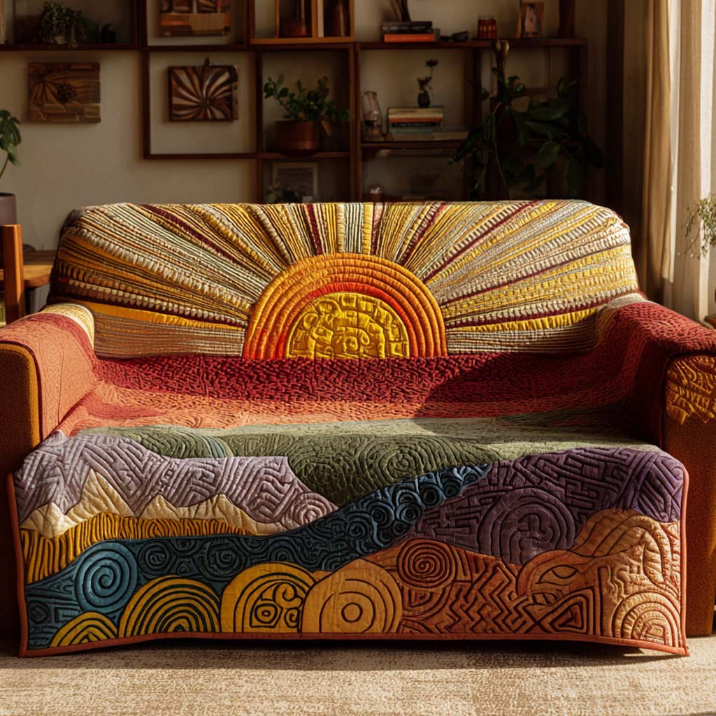 Golden Ridge Sunburst Quilted Sofa Cover Best Slip Covers For Furniture Mother's Day Gift Ideas For Wife