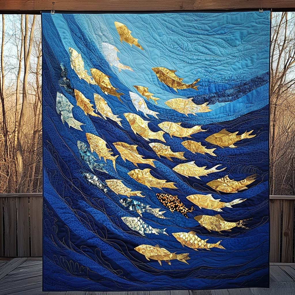 Golden School Quilted Blanket Best King Bed Sheets Gifts For An Ocean Lover