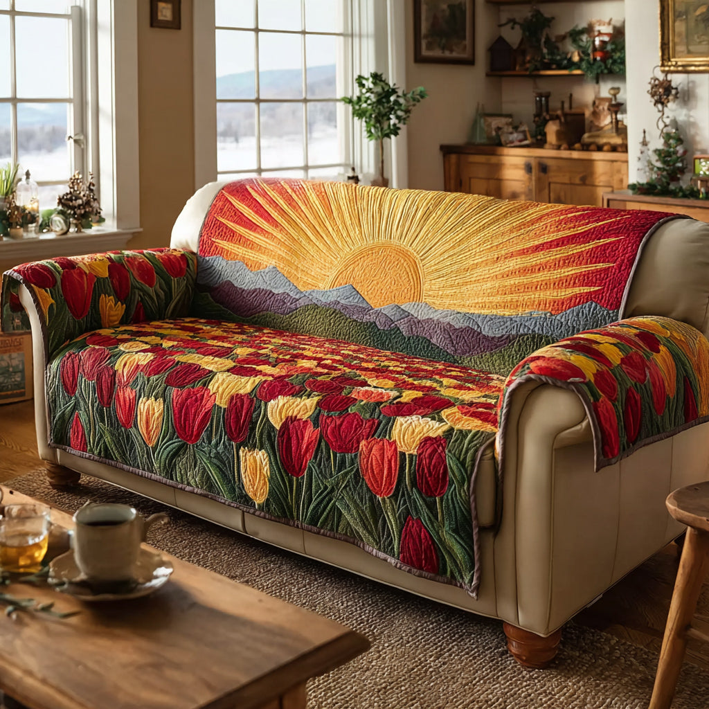 Golden Solstice Quilted Sofa Cover Nice Couch Covers Useful Gifts For Mom