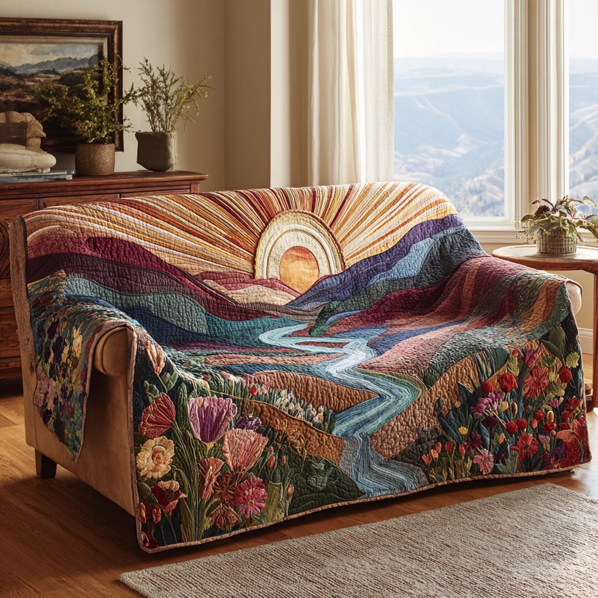 Golden Sunshine Quilted Sofa Cover Best Slipcovers Good Gifts For Mom