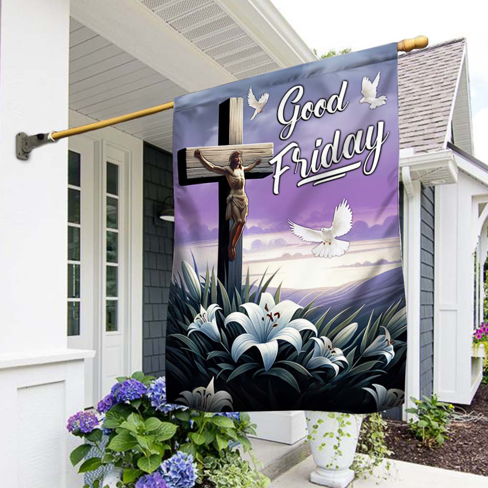 Good Friday And Happy Easter Flag Vintage Easter Decor Flag Gift For Men