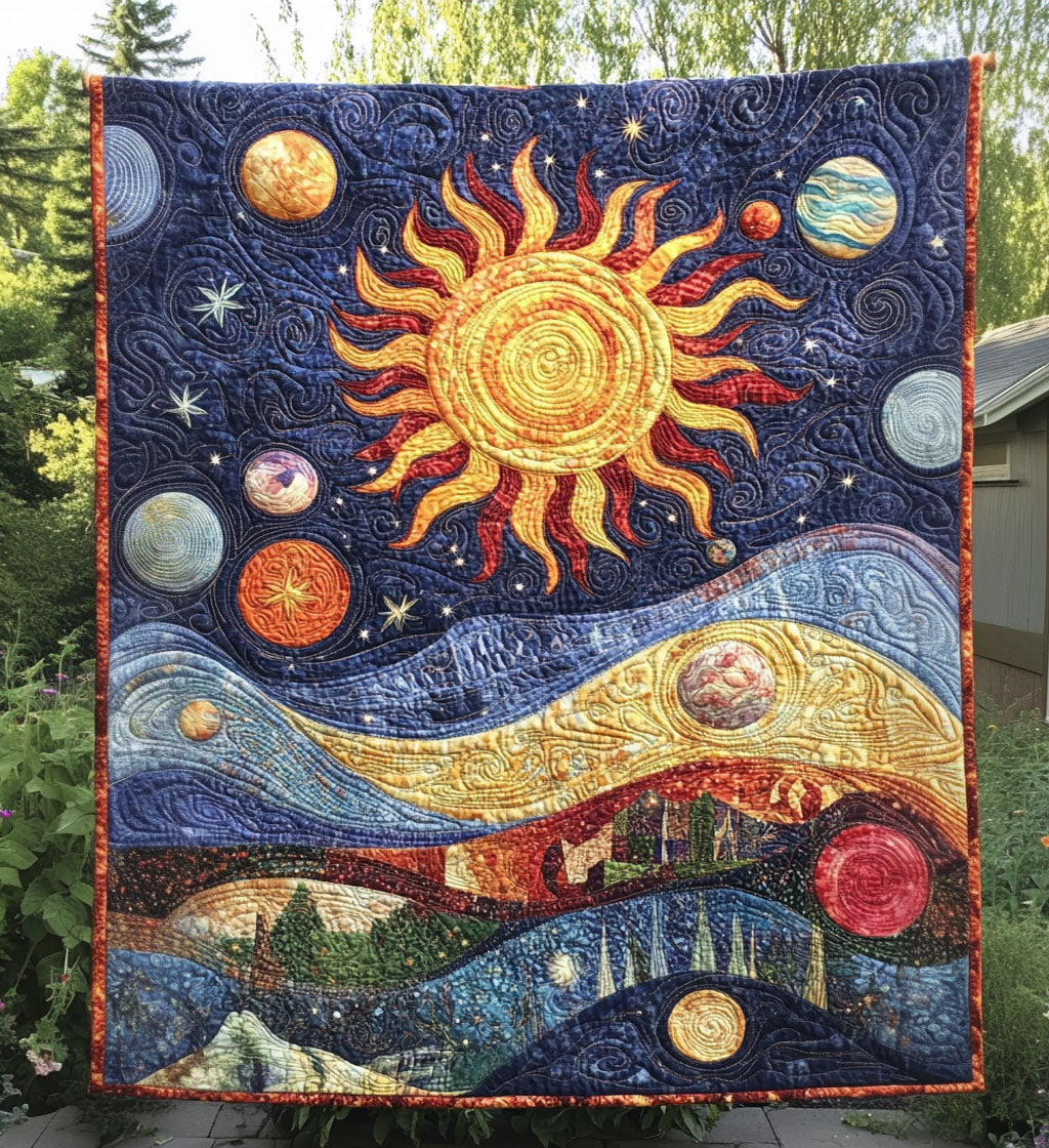 Groovy Galaxy Vibes Quilted Blanket Bedroom Ideas Thoughtful Gifts For Mom