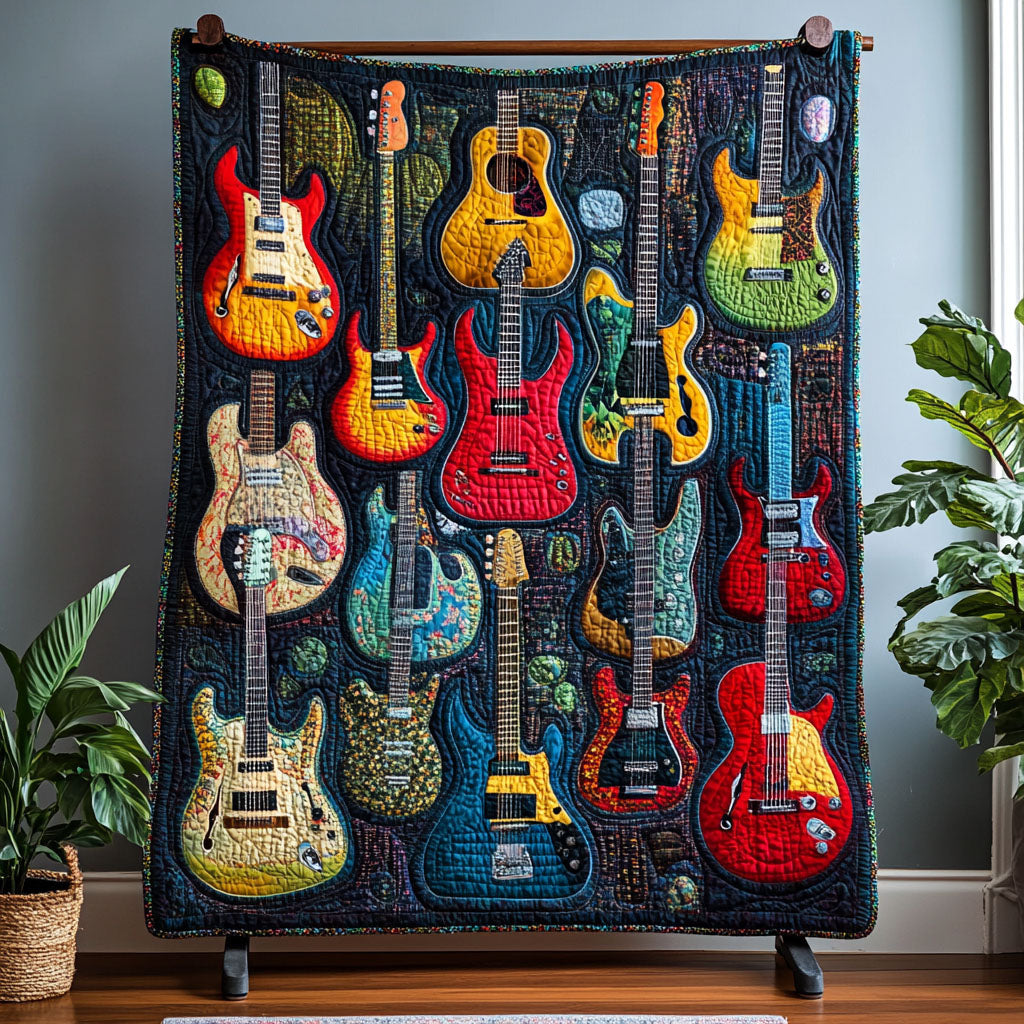 Guitar Legends Quilted Blanket Best Bedding Comforter Sets Mothers Day Present Ideas