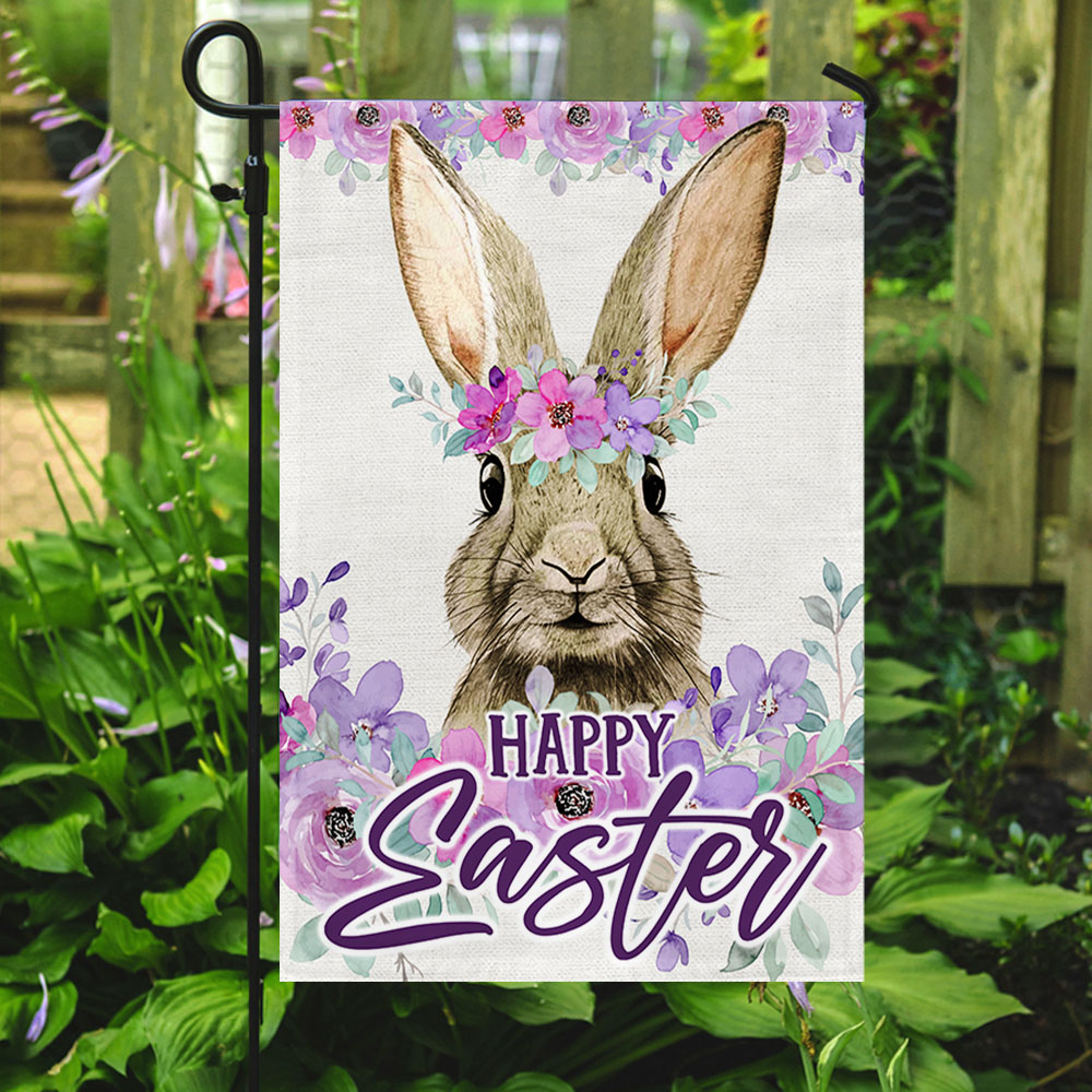 Happy Easter Bunny Flag Religious Easter Decor Flag Good Gift For Husband