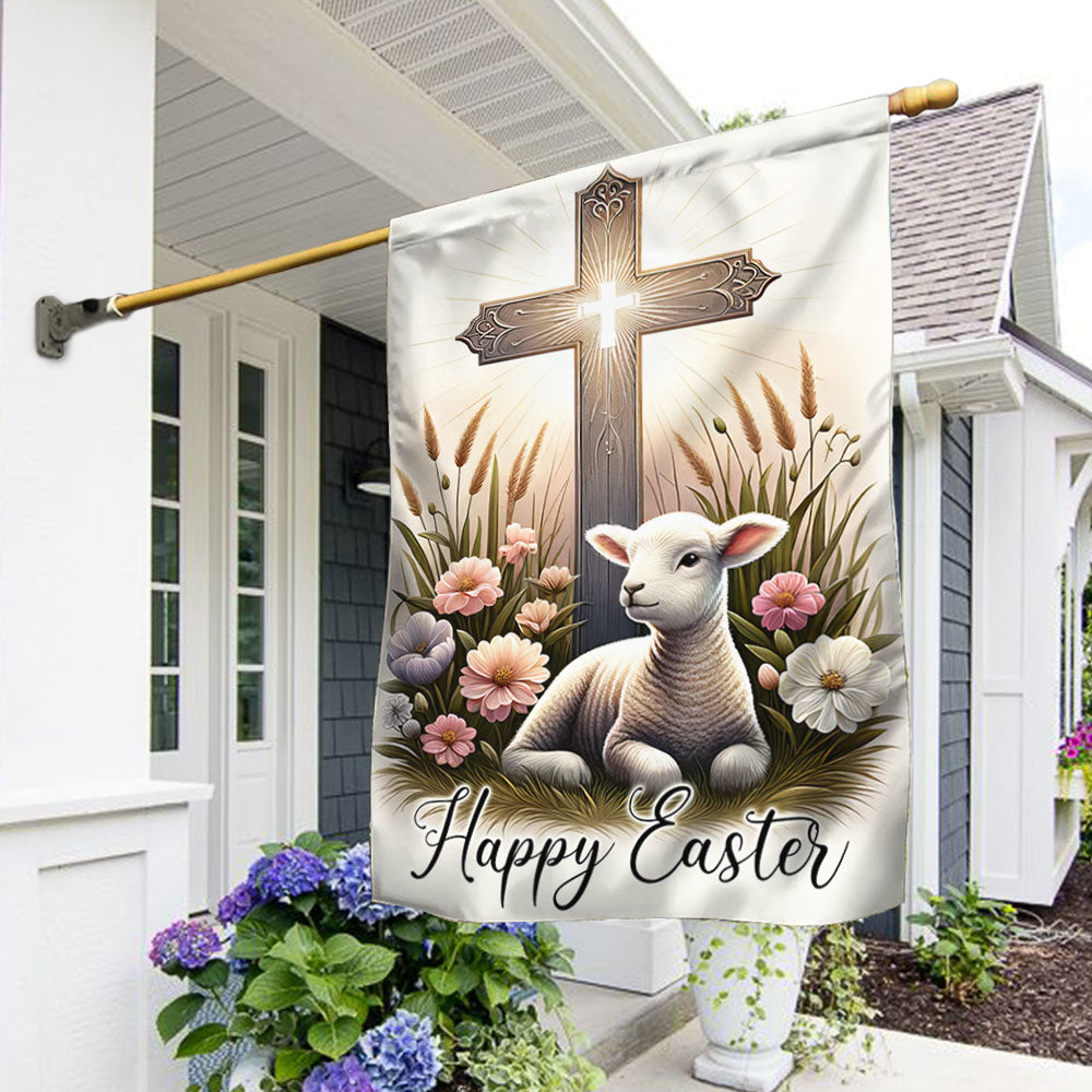 Happy Easter Day Flag Rustic Easter Decor Garden Flag Best Gift For Him