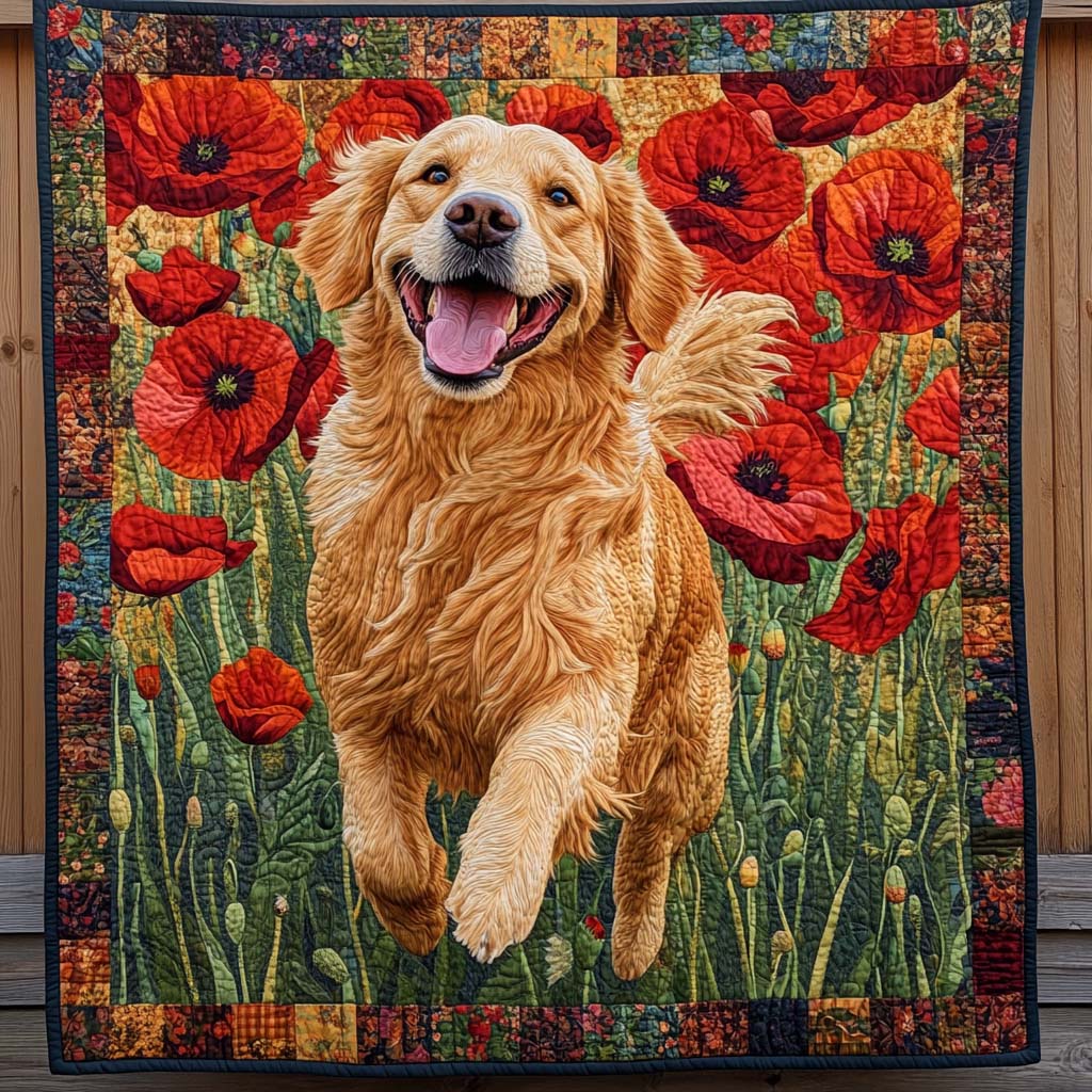 Happy Fetch Quilted Blanket Bed Comforter Sets Golden Retriever Christmas Gifts