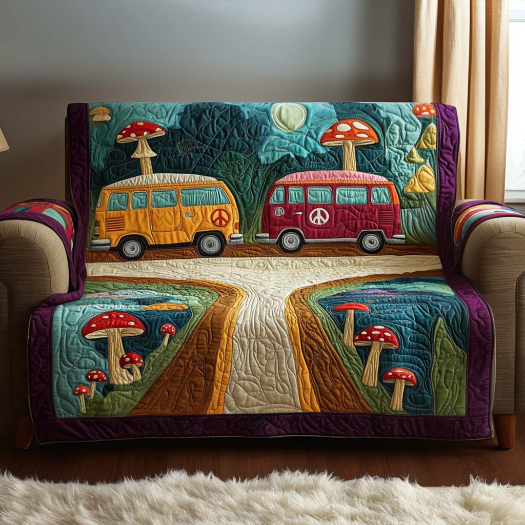 Happy Route Quilted Sofa Cover Best Slip Cover Sofa Gifts For Hippie Sister