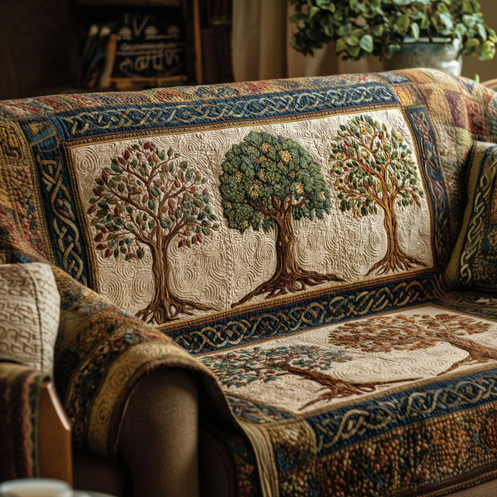 Harmony Tree Quilted Sofa Cover Best Couch Covers Tree Of Life Gifts For Family