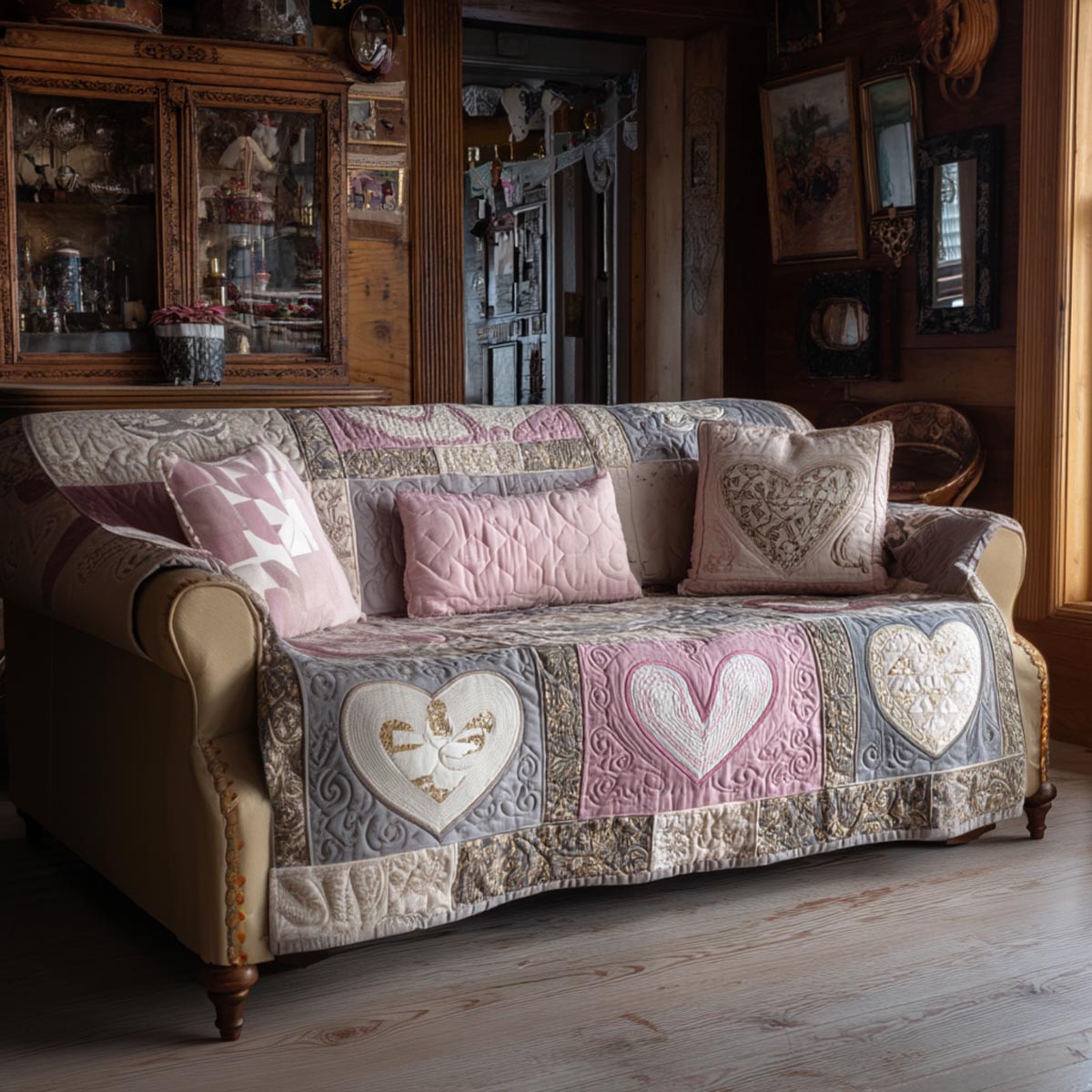 Heart Porch Quilted Sofa Cover Cool Sofa Covers Valentine Day Ideas For Men