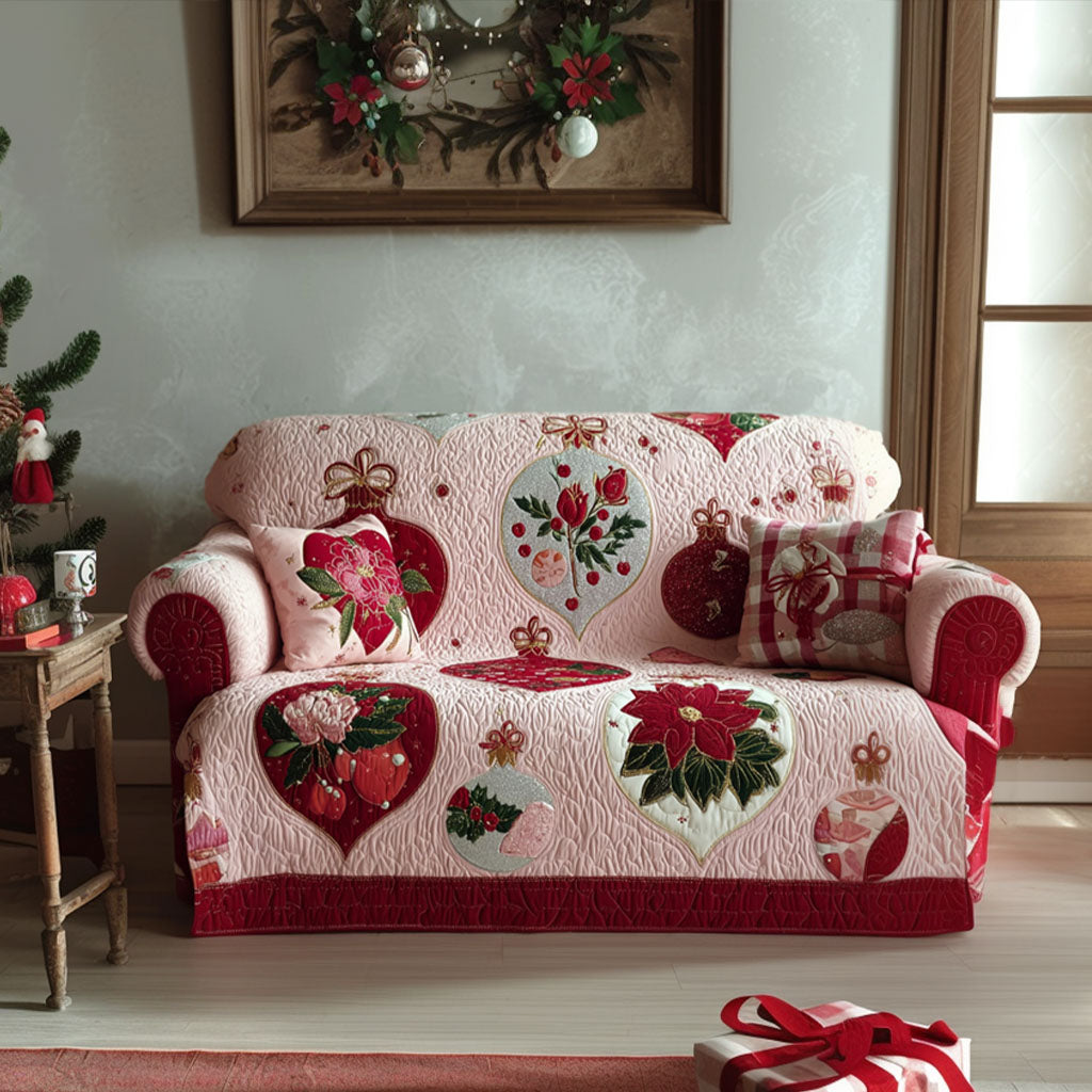 Heartfelt Blossom Quilted Sofa Cover Holiday Living Christmas Decor Family To Family Christmas Gift Ideas