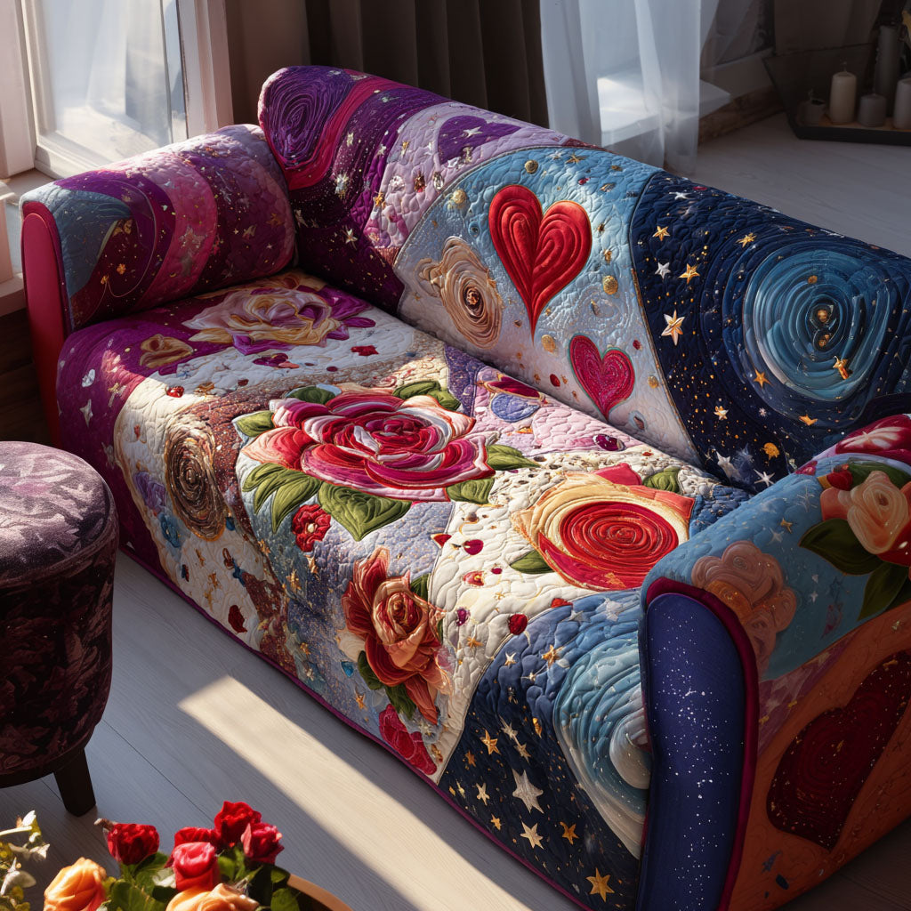 Heartful Meadow Quilted Sofa Cover Sofa Seat Protector Valentine Day Ideas For Family