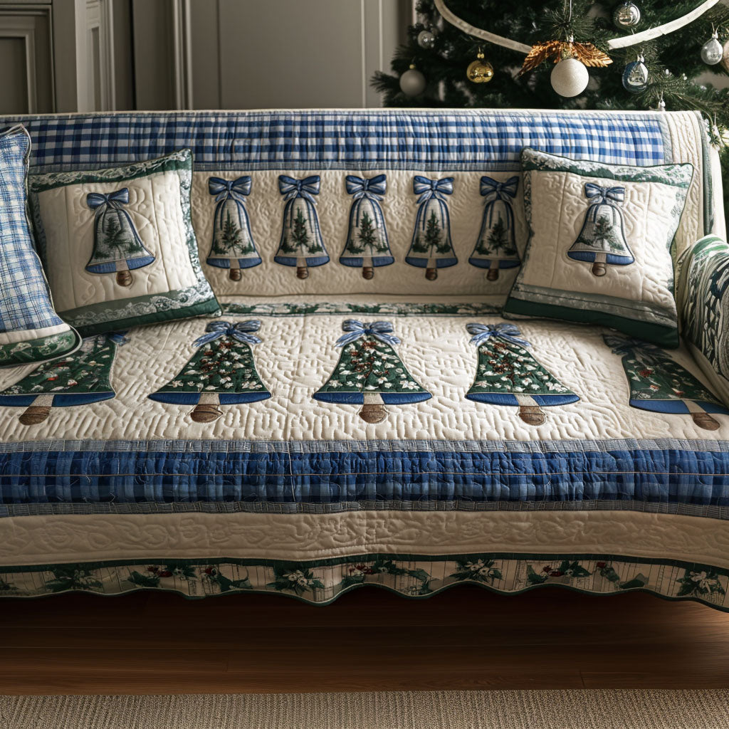 Hearthstone Holiday Quilted Sofa Cover Modern Living Room Christmas Presents For Her