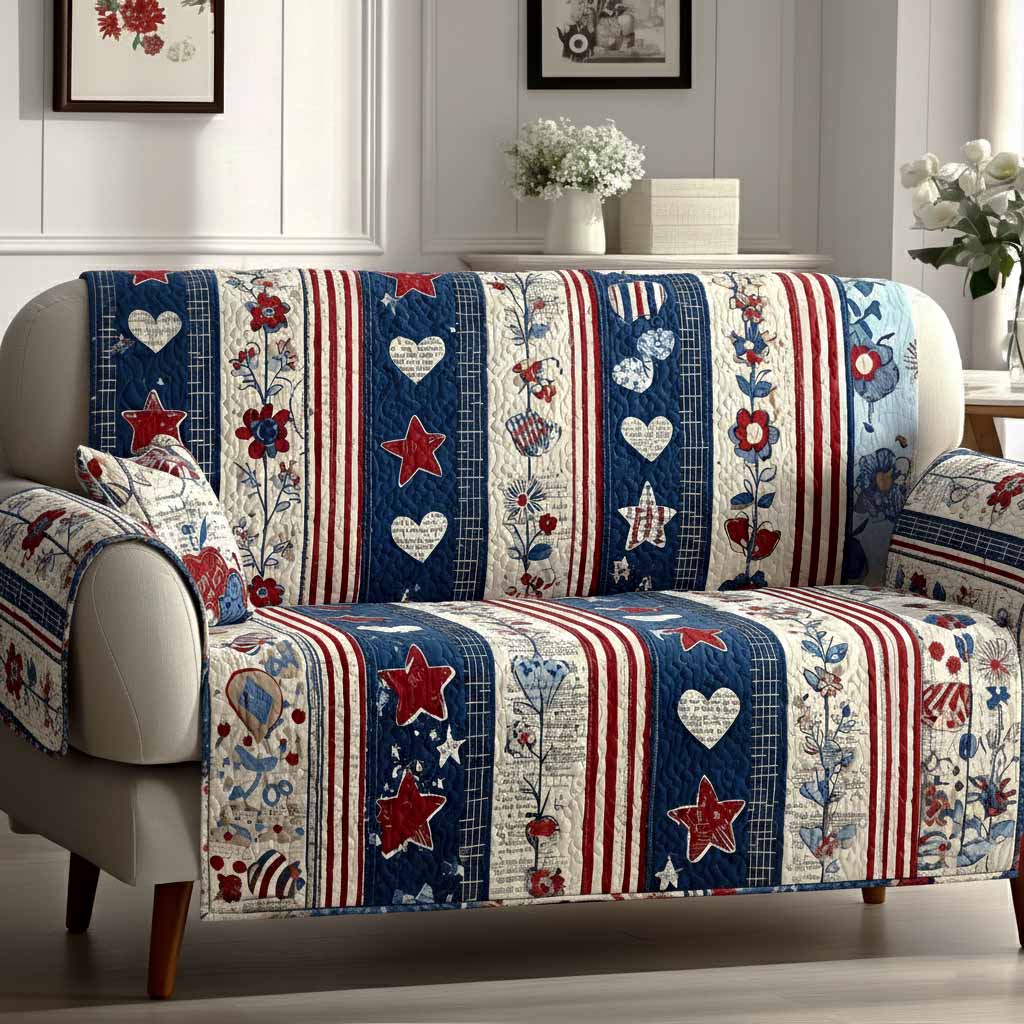 Heartland Charm Quilted Sofa Cover Living Room Theme Ideas Mother's Day Presents For Grandma