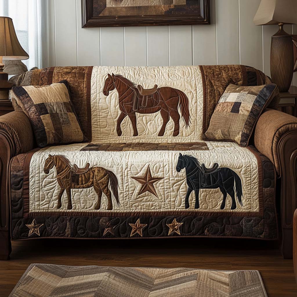 Heartland Rodeo Quilted Sofa Cover Best Sofa Slipcovers Texas Gifts For Her