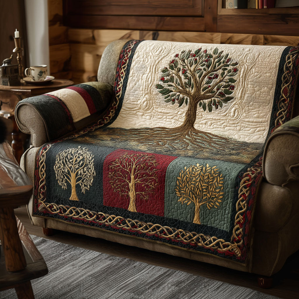 Heartwood Haven Quilted Sofa Cover Furniture Slipcovers For Sofas Tree Of Life Gifts For Adults