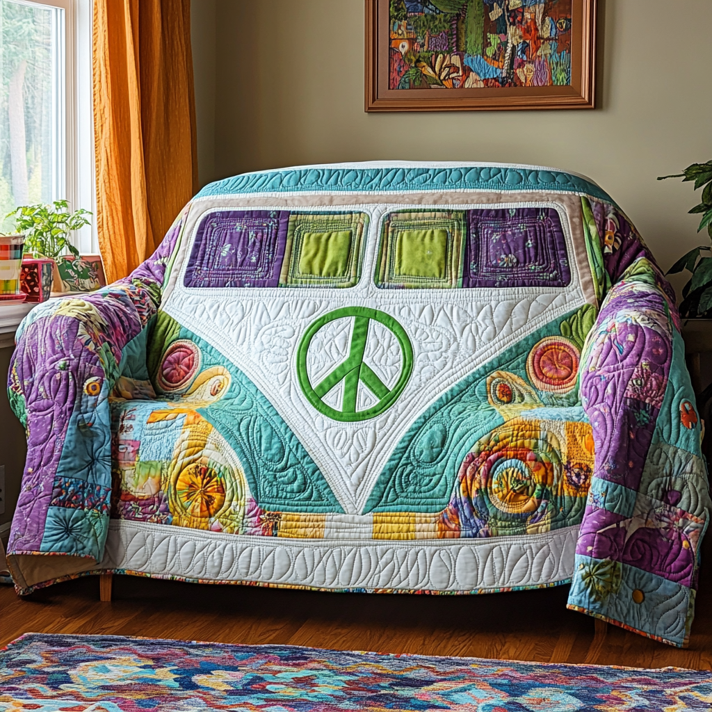 Hippie Bloom Quilted Sofa Cover Great Couch Covers Best Gifts For Hippie Mom