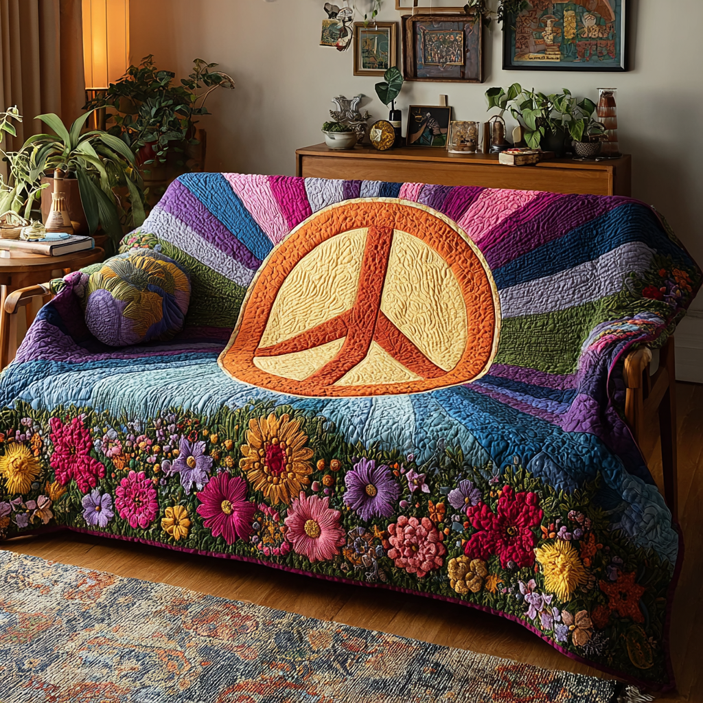 Hippie Dream Quilted Sofa Cover Holiday Couch Covers Christmas Ideas For Hippies