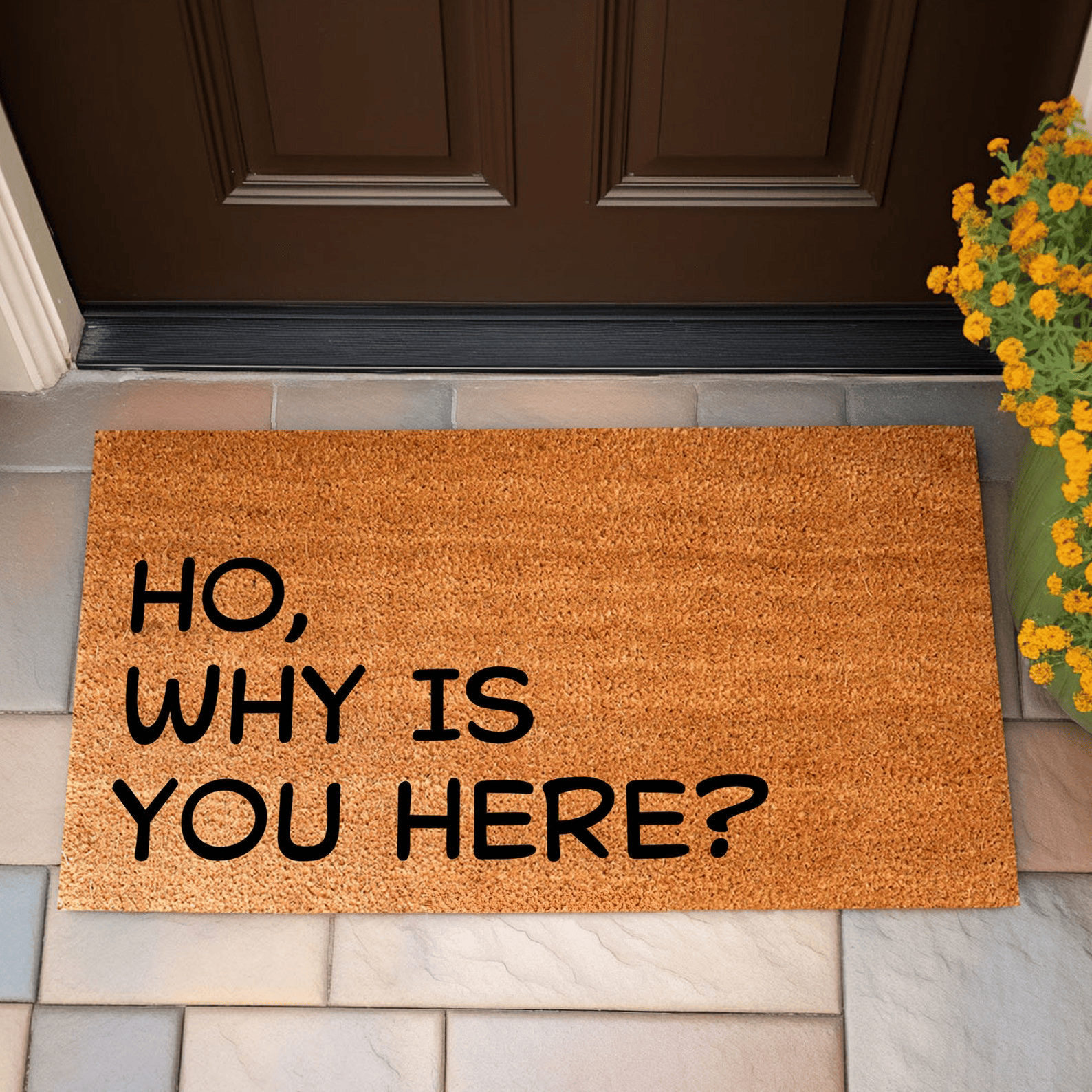 Ho Why Is You Here Doormat Humorous Front Porch Decor The Best Housewarming Gifts