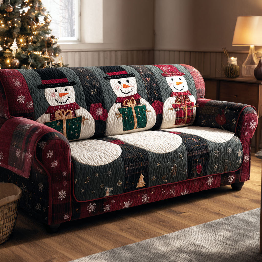 Holiday Friends Quilted Sofa Cover Indoor Decoration Christmas Gifts For Friends