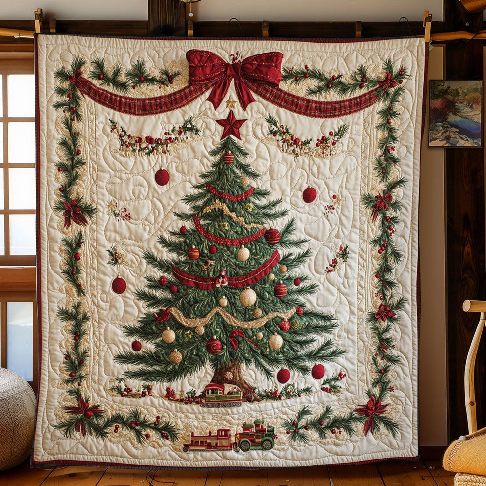 Holiday Pine Quilt Blanket Cute Christmas Themed Gifts For Relatives