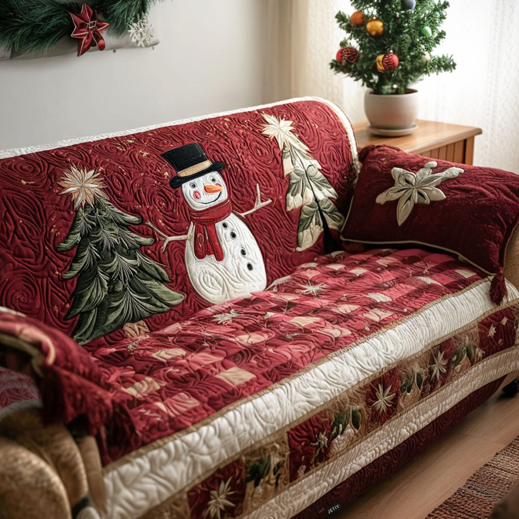 Holiday Plaid Charm Quilted Sofa Cover Holiday Living Decorations Best Family Gifts