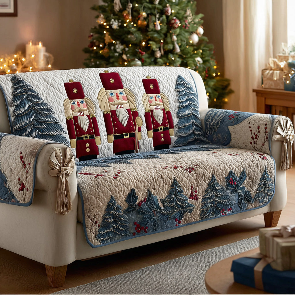 Holiday Soldier Quilted Sofa Cover Christmas Home Decor Christmas Gifts