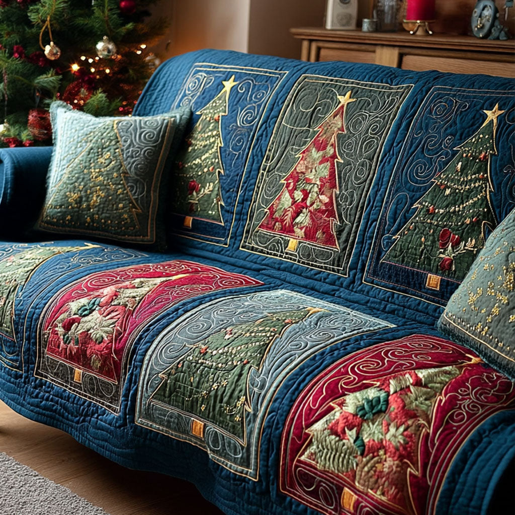 Holiday Sonata Quilted Sofa Cover Holiday Living Christmas Decor Good Family Gifts