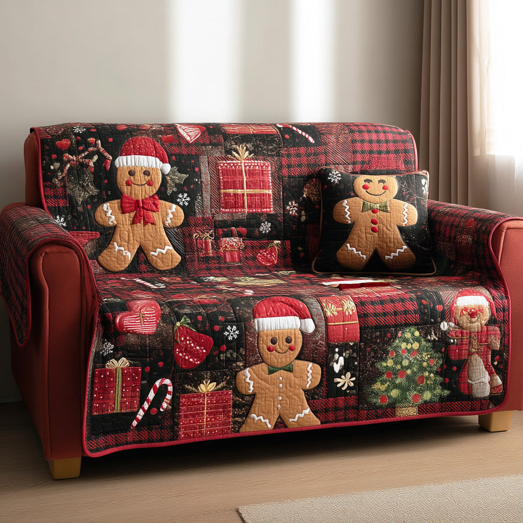 Holiday Warm Wishes Quilted Sofa Cover Holiday Living Christmas Decor Unique Gifts Family