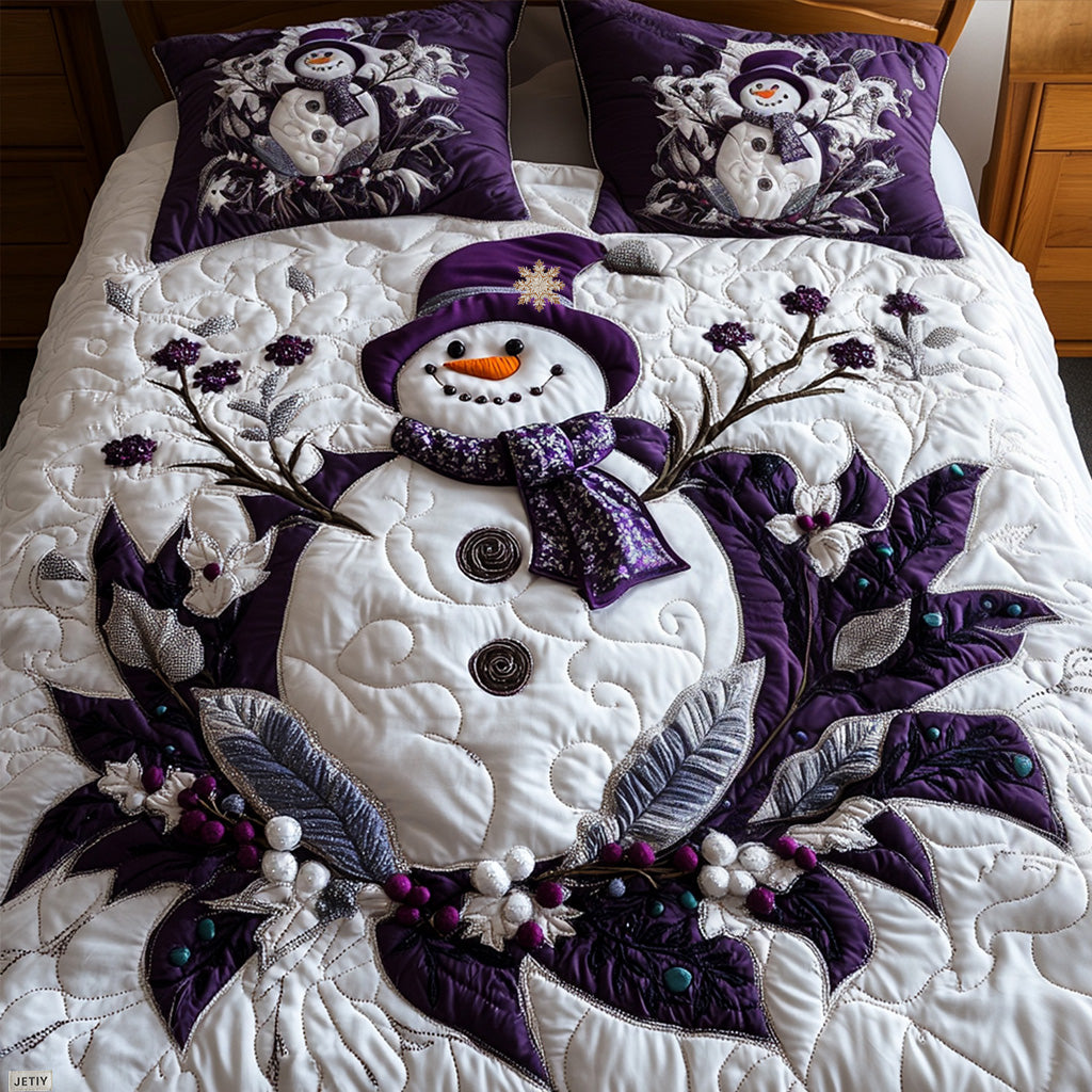 Holly Jolly Cheer Quilted Bedding Set Festive Christmas Bedroom Decor Holiday Gift Ideas