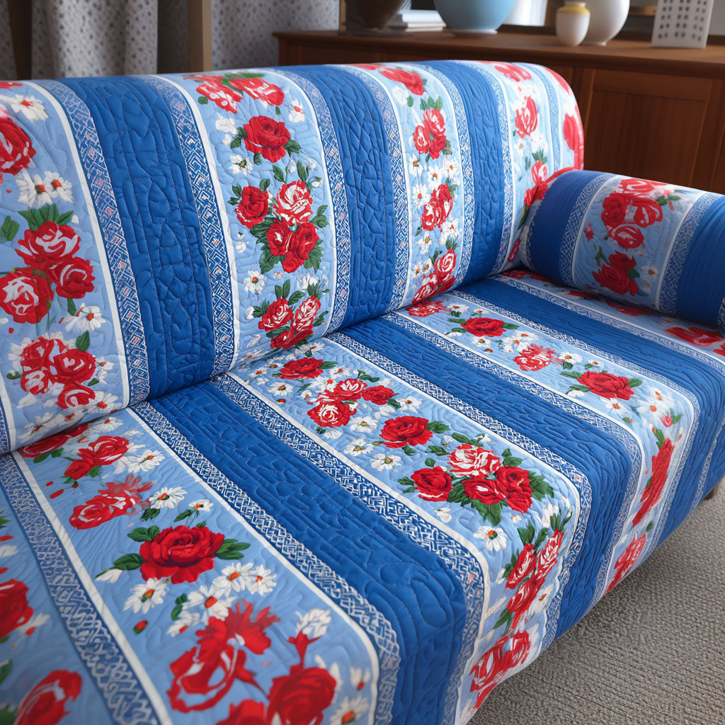 Homeland Floral Quilted Sofa Cover Awesome Couch Covers 4Th Of July Gift Ideas