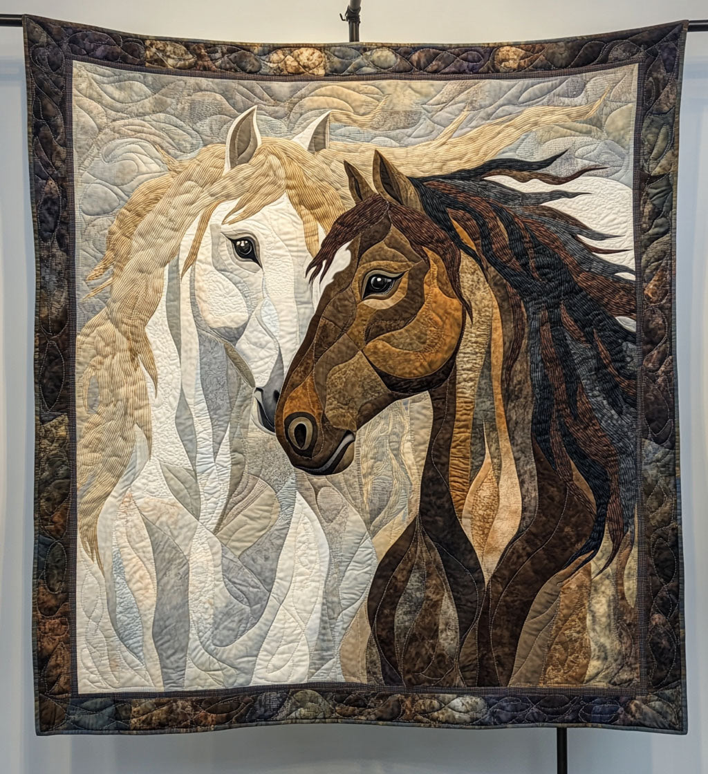 Hoofbeats Harmony Quilted Blanket Quilt Comforter Sets Funny Father's Day Gifts