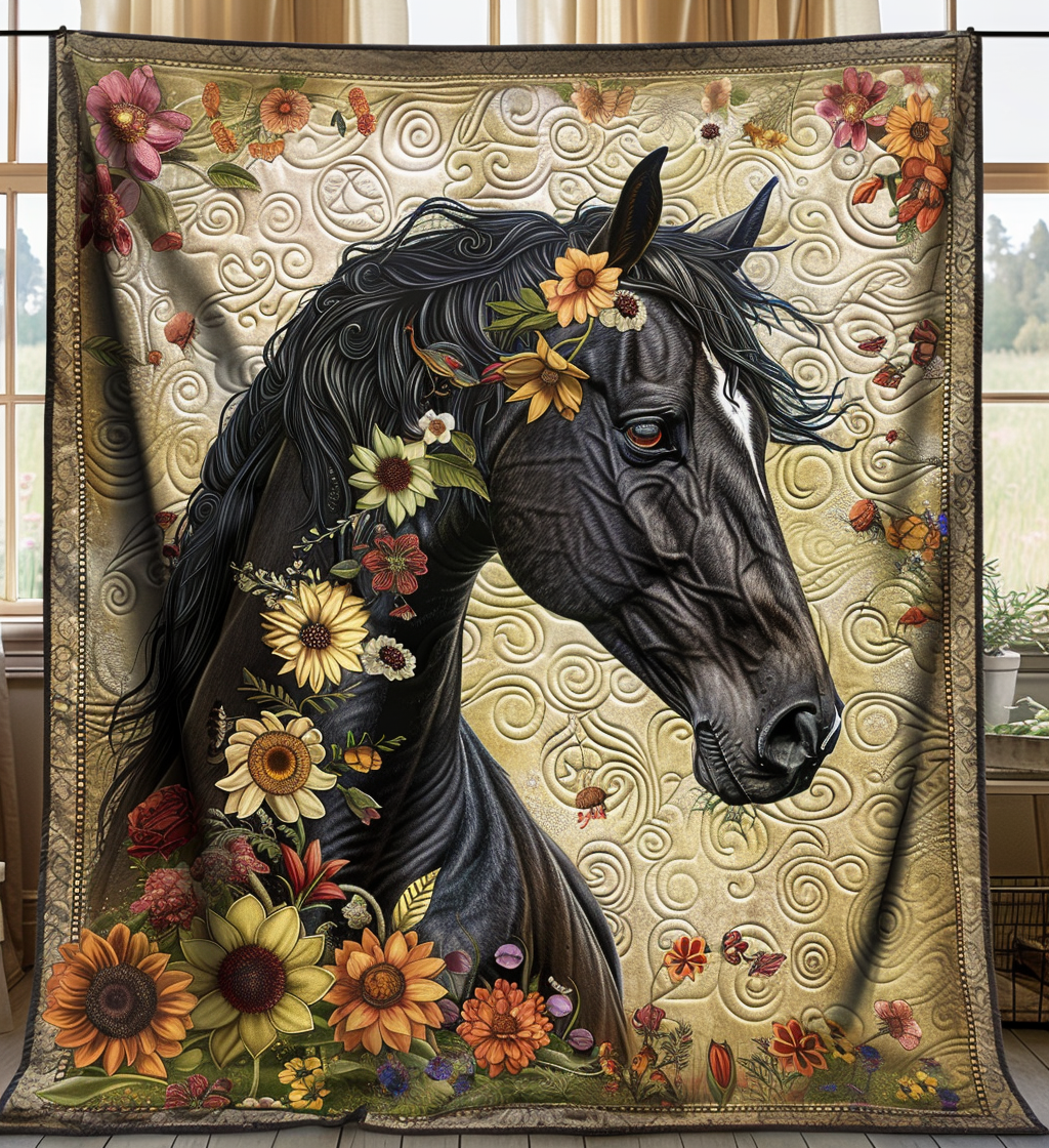 Horse Aurora Quilted Blanket Bedroom Decorations Fathers Day Delivery Gifts