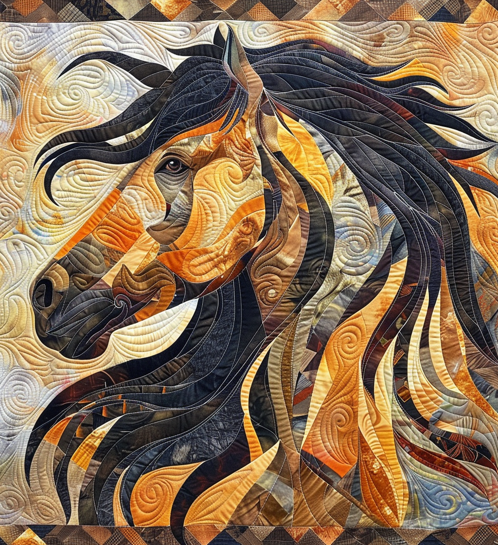 Horse in Motion Quilted Blanket Bedroom Decor Ideas Best Father's Day Special Gifts