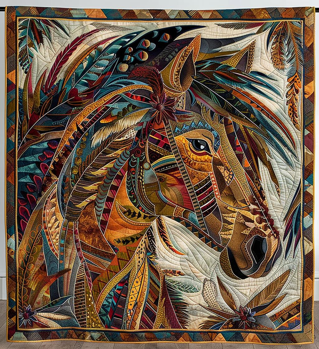 Horse Native Quilted Blanket Best Bedding Sets Native American Gift Ideas
