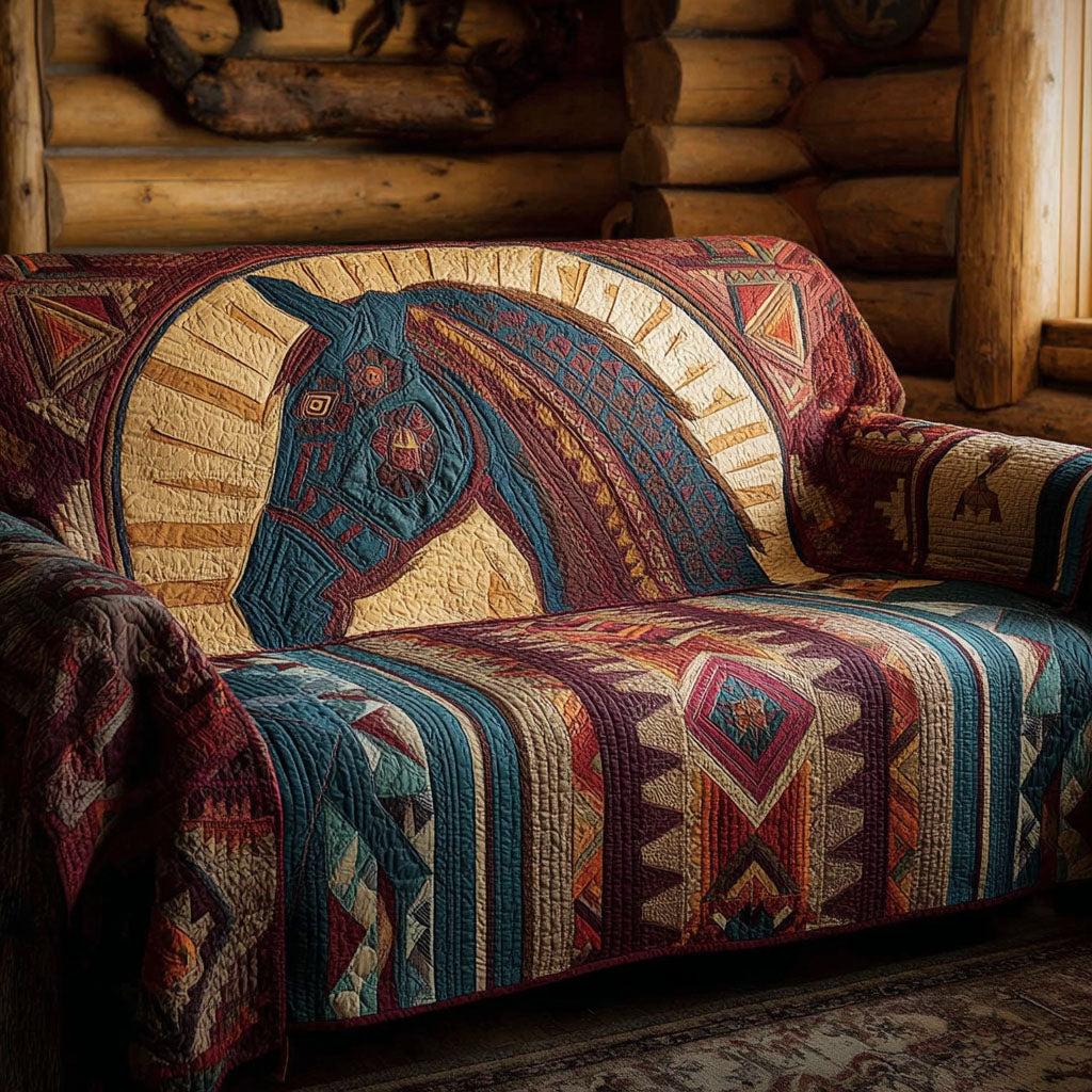 Horse Path Quilted Sofa Cover Best Sofa Slipcovers Horse Themed Christmas Gifts