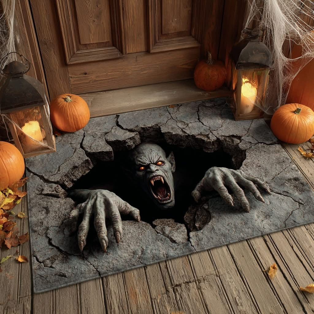 Howl Of The Damned Spooky Halloween Doormat 3D Print Scary Decorations Themed Gifts