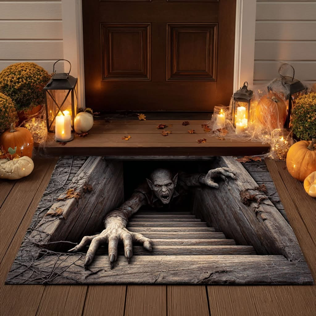 Howl Of The Damned Spooky Halloween Doormat Creeping Ghoul Scary Decorations Themed Gifts