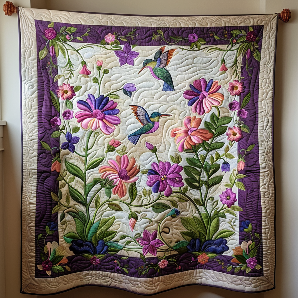 Hummingbird Garden Quilted Blanket Bedroom Decor Ideas Hummingbird Mother'S Day Gifts