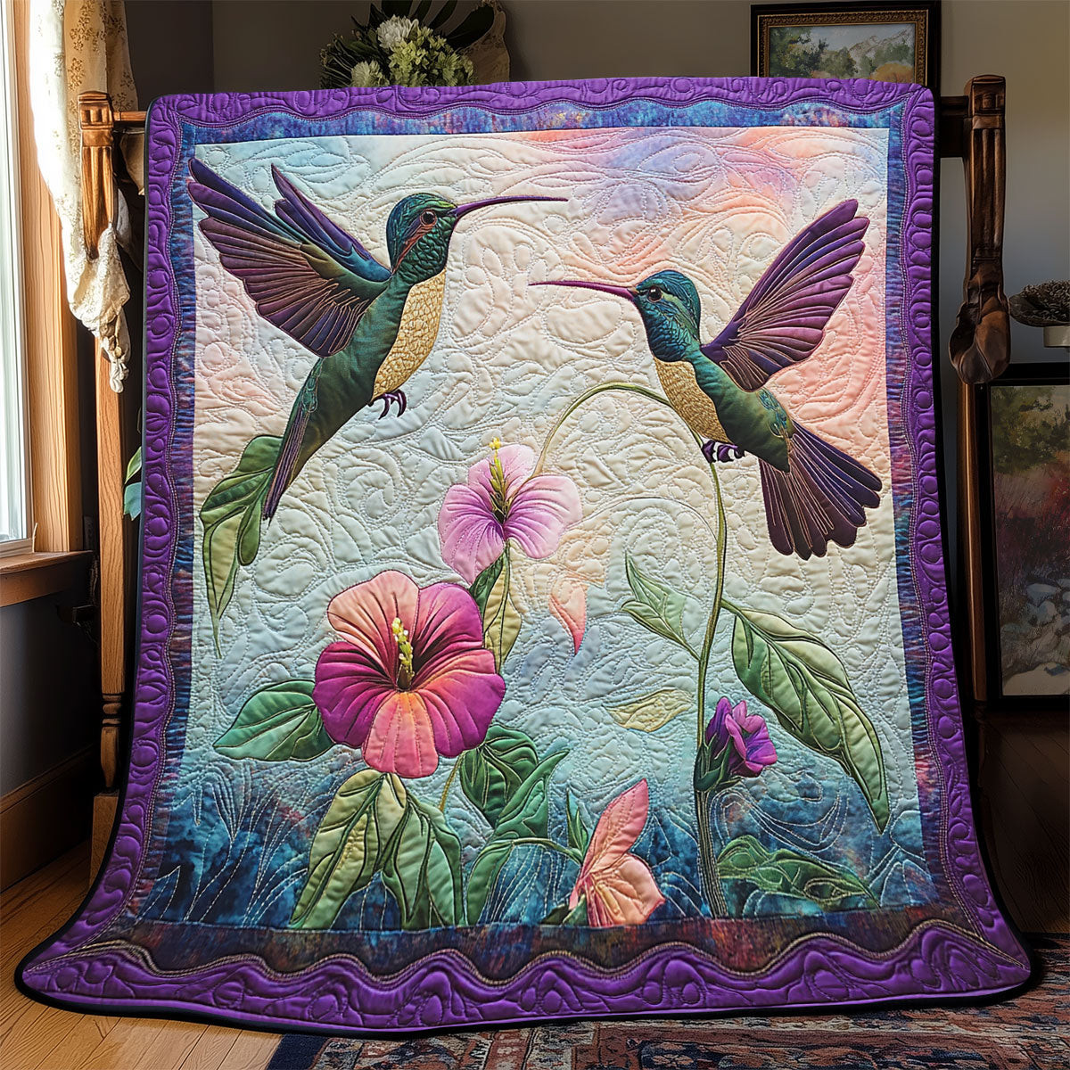 Hummingbird Quilt Blanket Patrick Day Present Ideas