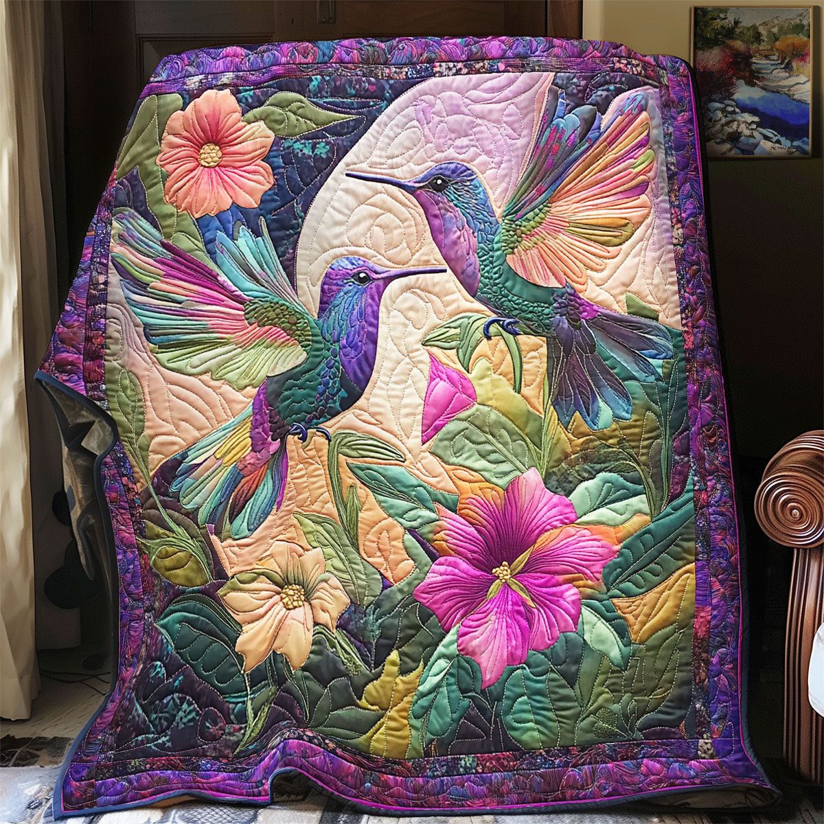Hummingbird Quilt Blanket Patrick Day Presents