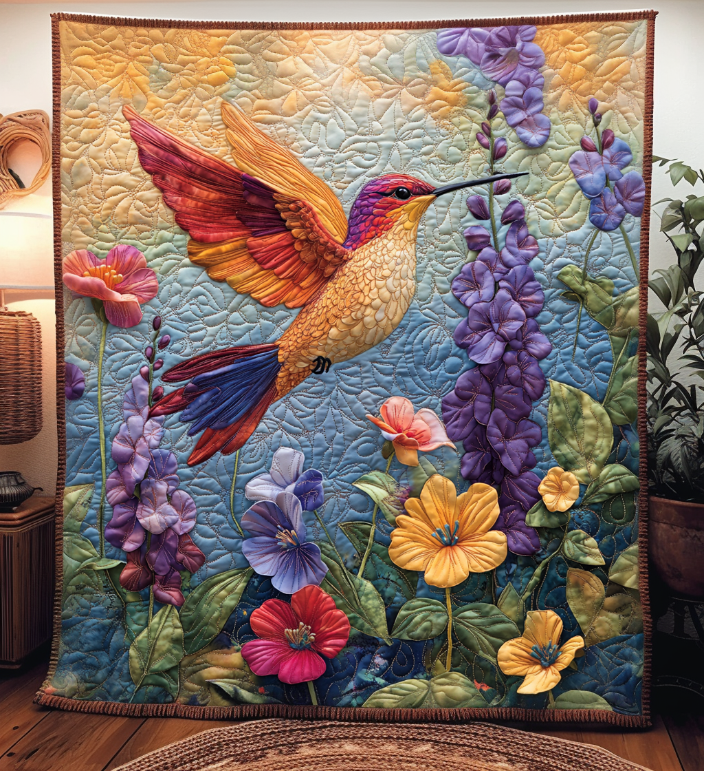 Hummingbird Serenade Quilted Blanket Bed Comforter Sets Hummingbird Gifts For Mom