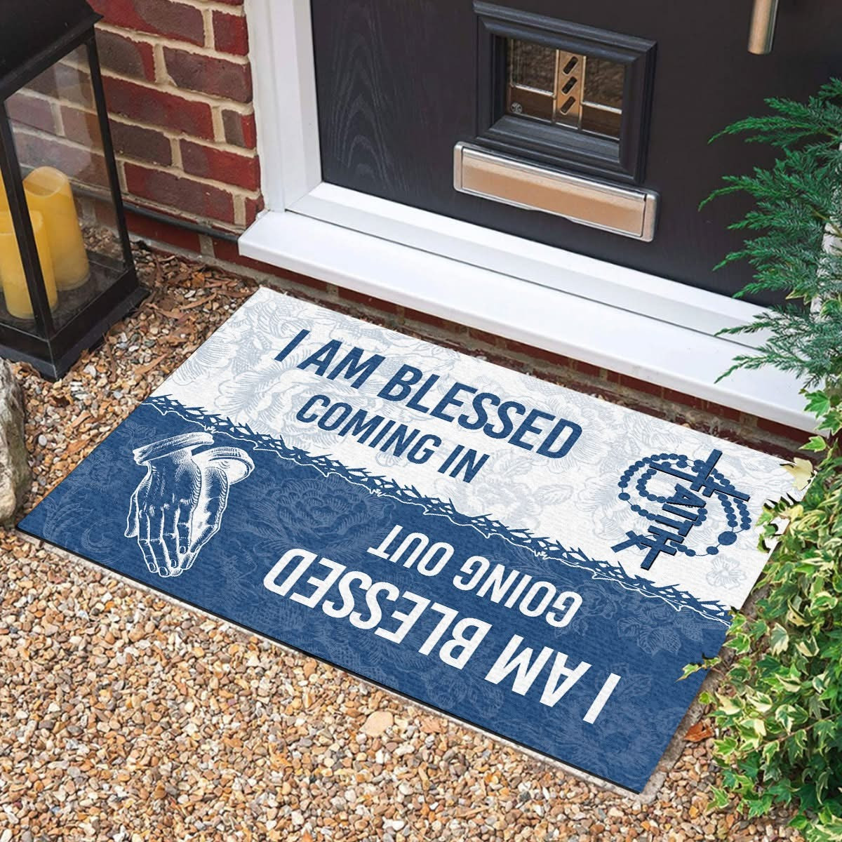 I Am Blessed Coming In Doormat Faith Based Decor Christian Christmas Gifts
