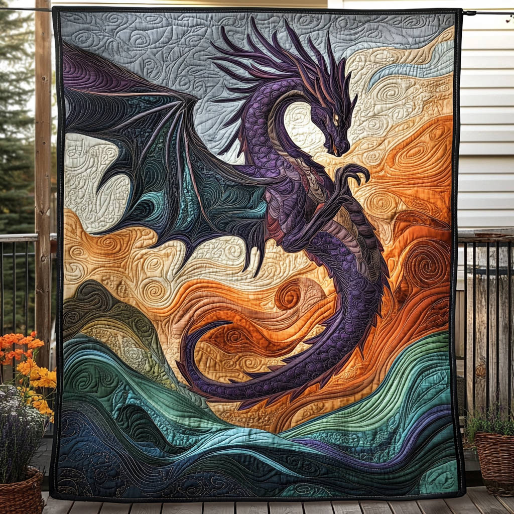 Inferno Sovereign Quilted Blanket Bed Comforter Set Unique Dragon Gifts